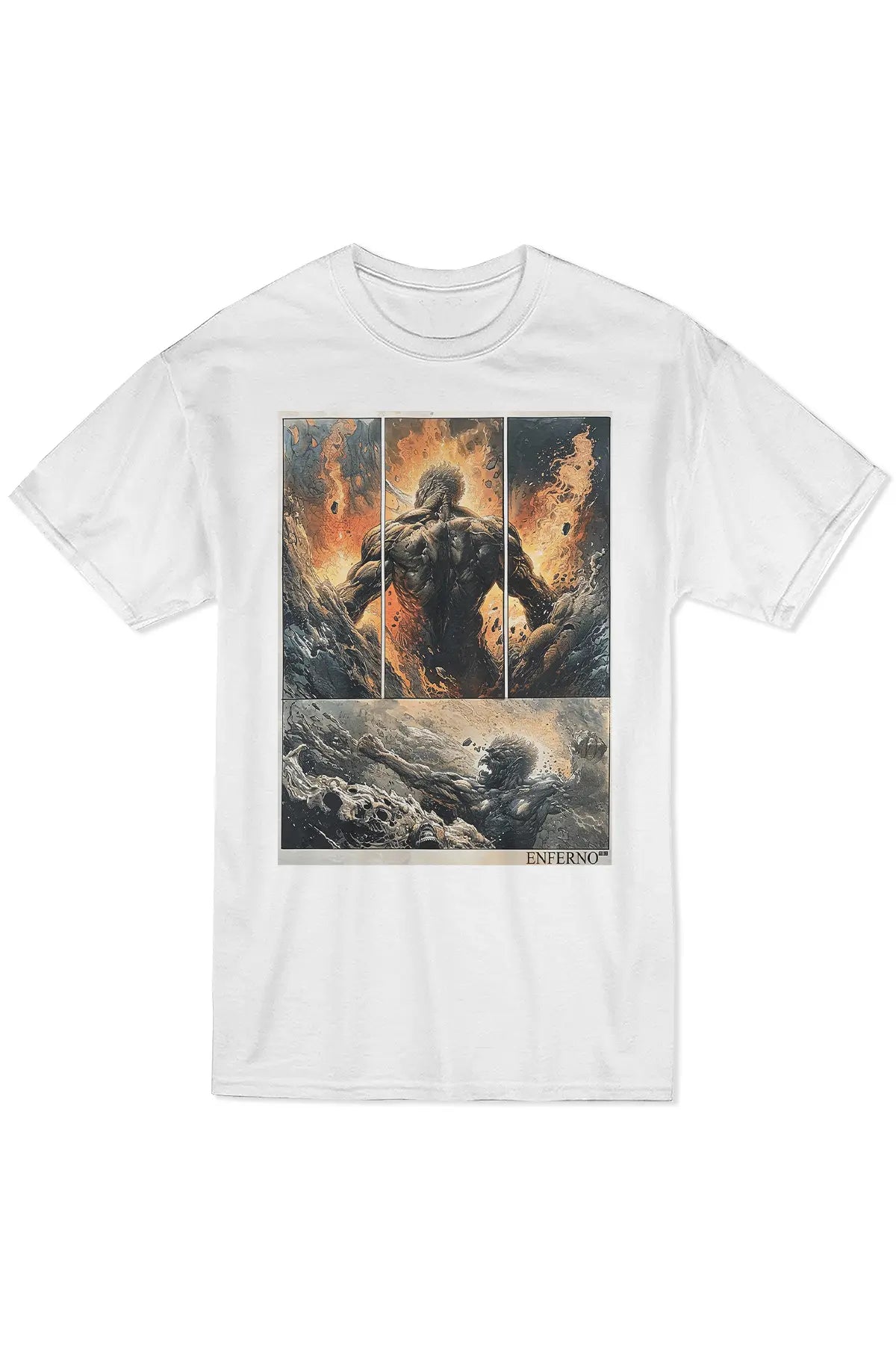 Enferno The Furnace Born Tee in White.